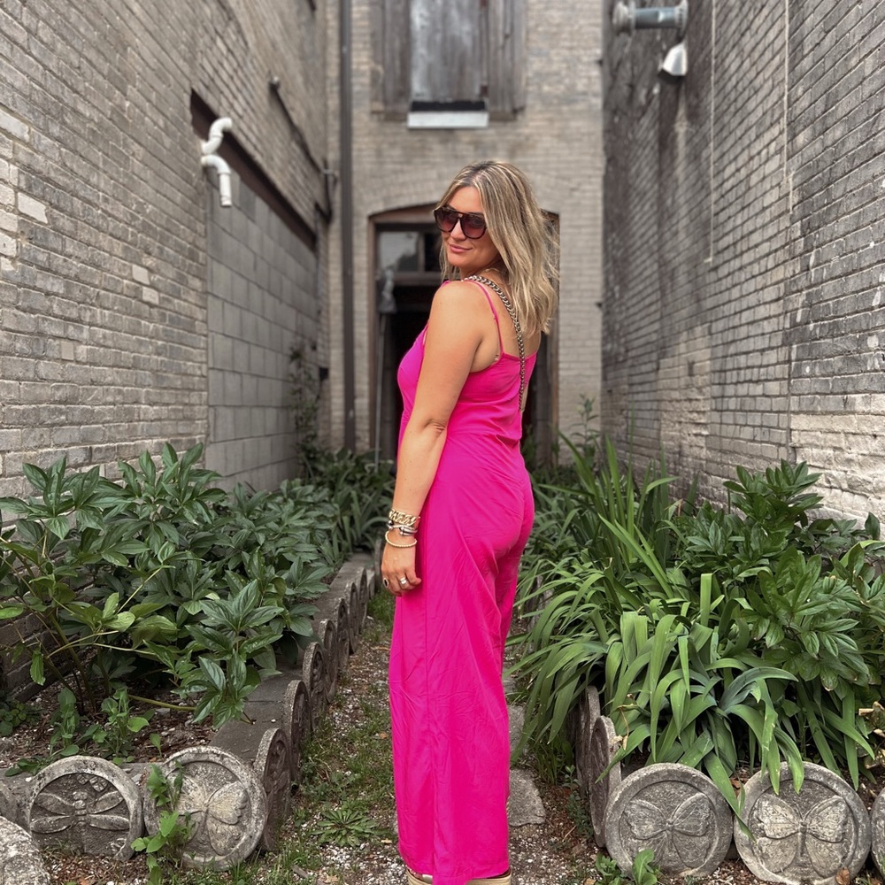 Old Navy Vibrant Pink Jumpsuit - Picture 3 of 4